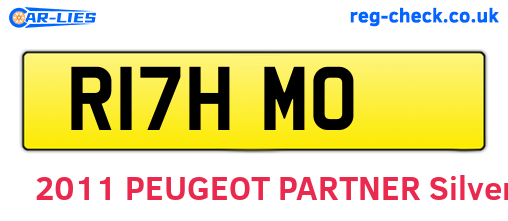 R17HMO are the vehicle registration plates.