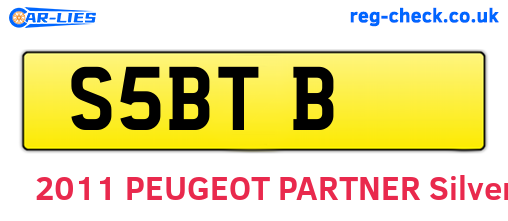 S5BTB are the vehicle registration plates.