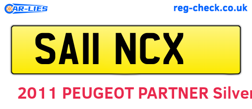 SA11NCX are the vehicle registration plates.