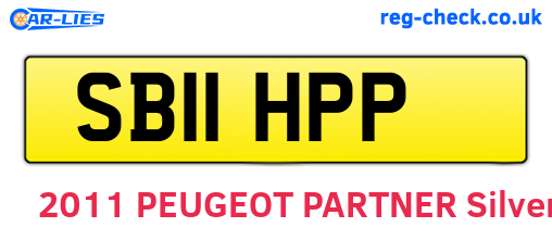 SB11HPP are the vehicle registration plates.