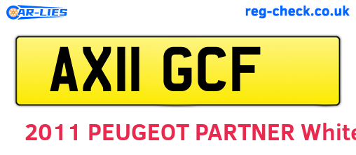 AX11GCF are the vehicle registration plates.
