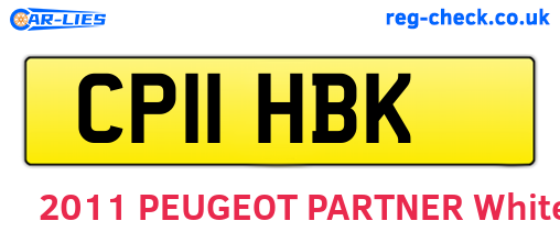 CP11HBK are the vehicle registration plates.