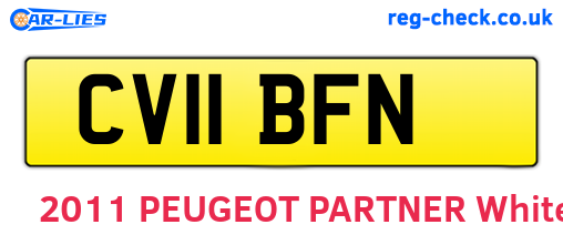 CV11BFN are the vehicle registration plates.