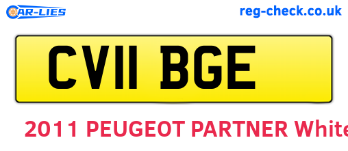 CV11BGE are the vehicle registration plates.
