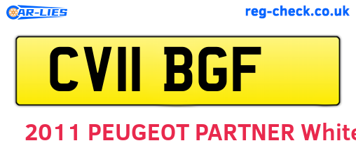 CV11BGF are the vehicle registration plates.