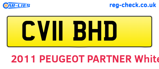 CV11BHD are the vehicle registration plates.