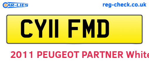 CY11FMD are the vehicle registration plates.