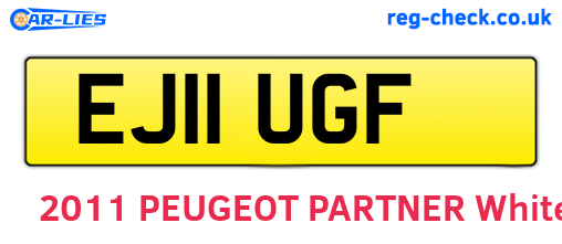 EJ11UGF are the vehicle registration plates.