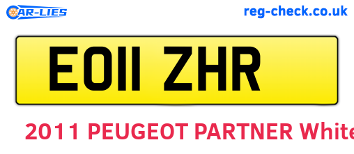 EO11ZHR are the vehicle registration plates.