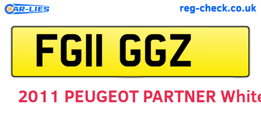 FG11GGZ are the vehicle registration plates.