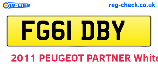 FG61DBY are the vehicle registration plates.