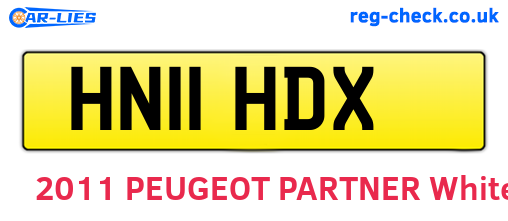 HN11HDX are the vehicle registration plates.