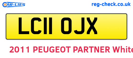 LC11OJX are the vehicle registration plates.