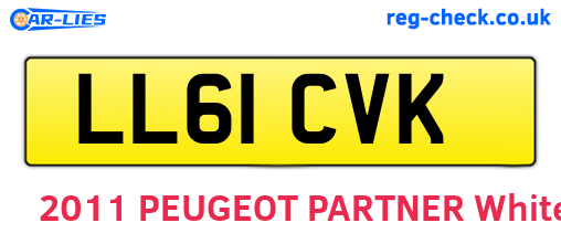 LL61CVK are the vehicle registration plates.