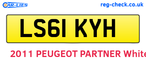 LS61KYH are the vehicle registration plates.