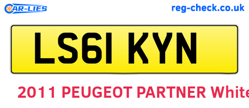 LS61KYN are the vehicle registration plates.