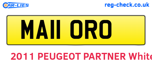 MA11ORO are the vehicle registration plates.