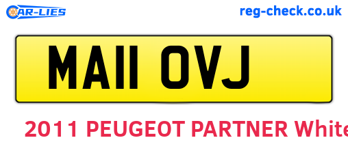 MA11OVJ are the vehicle registration plates.