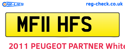 MF11HFS are the vehicle registration plates.