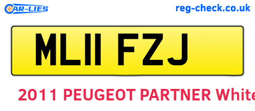 ML11FZJ are the vehicle registration plates.