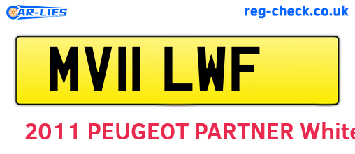 MV11LWF are the vehicle registration plates.