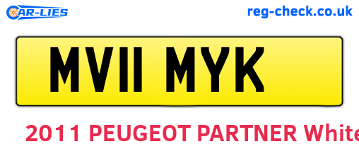 MV11MYK are the vehicle registration plates.