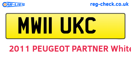 MW11UKC are the vehicle registration plates.