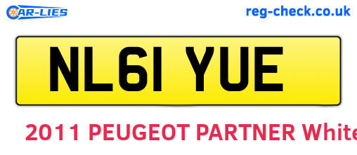 NL61YUE are the vehicle registration plates.
