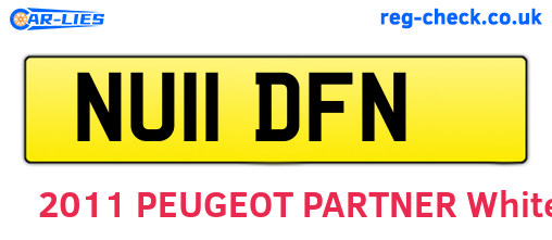 NU11DFN are the vehicle registration plates.