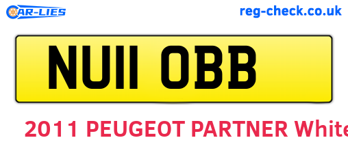 NU11OBB are the vehicle registration plates.