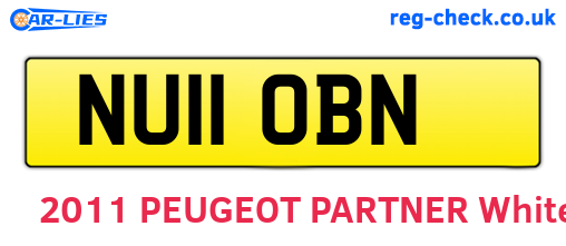 NU11OBN are the vehicle registration plates.