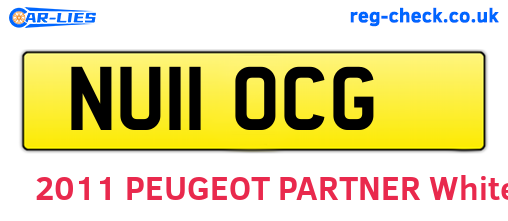 NU11OCG are the vehicle registration plates.