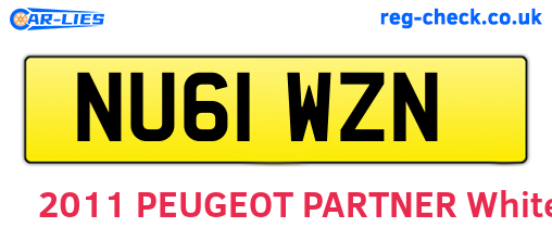 NU61WZN are the vehicle registration plates.