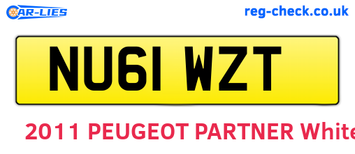 NU61WZT are the vehicle registration plates.