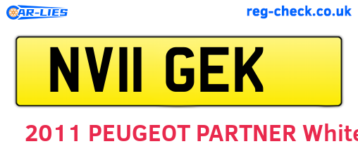 NV11GEK are the vehicle registration plates.