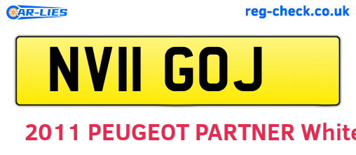 NV11GOJ are the vehicle registration plates.