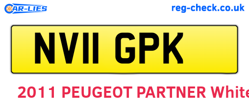 NV11GPK are the vehicle registration plates.