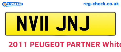 NV11JNJ are the vehicle registration plates.