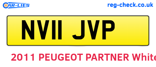 NV11JVP are the vehicle registration plates.
