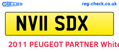 NV11SDX are the vehicle registration plates.