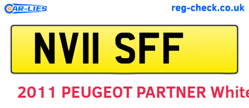 NV11SFF are the vehicle registration plates.