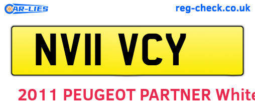 NV11VCY are the vehicle registration plates.