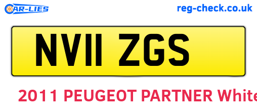 NV11ZGS are the vehicle registration plates.
