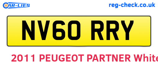 NV60RRY are the vehicle registration plates.