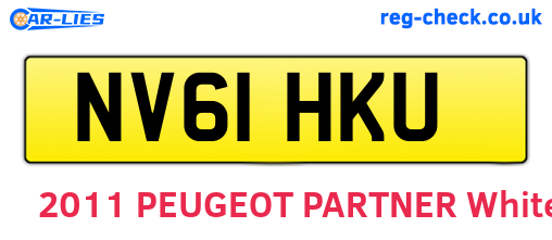 NV61HKU are the vehicle registration plates.