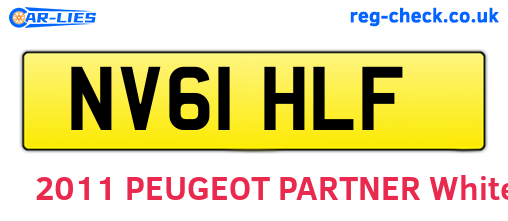 NV61HLF are the vehicle registration plates.