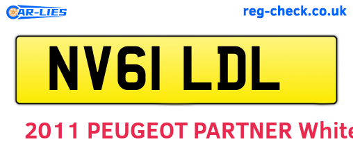 NV61LDL are the vehicle registration plates.