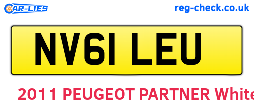 NV61LEU are the vehicle registration plates.