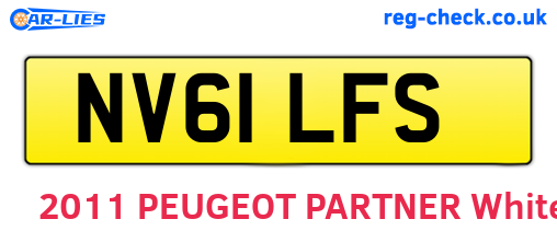 NV61LFS are the vehicle registration plates.
