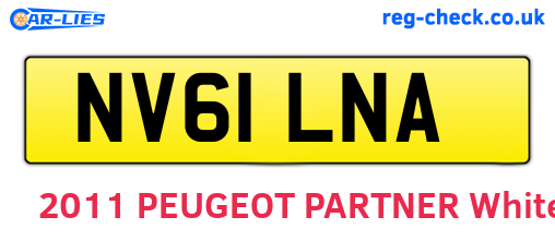 NV61LNA are the vehicle registration plates.